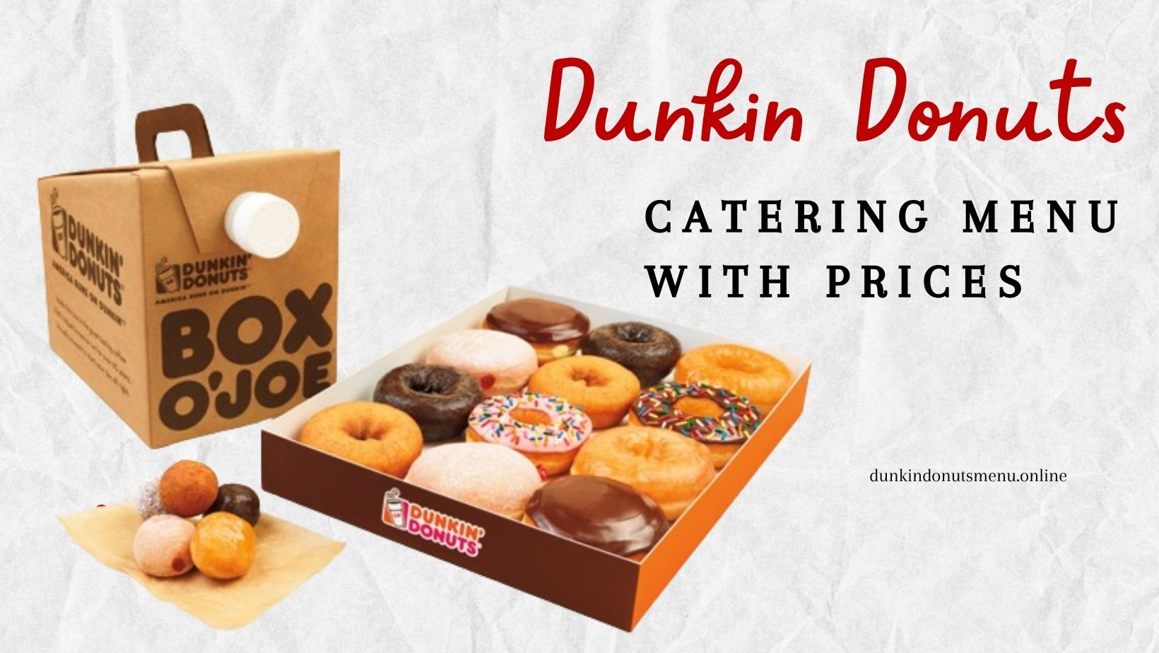 Dunkin Donuts Catering Menu With Prices