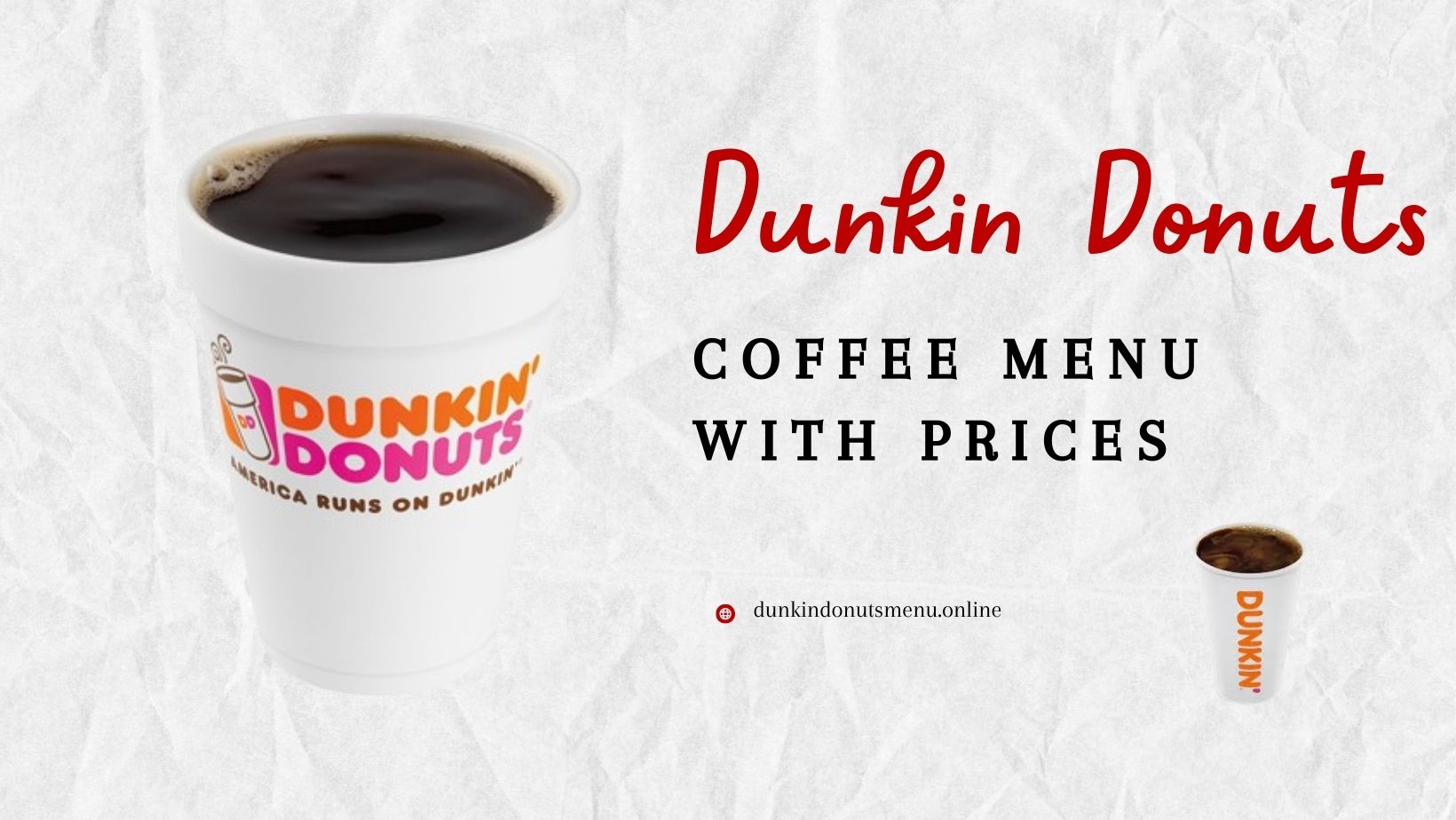 Dunkin Donuts Coffee Menu With Prices