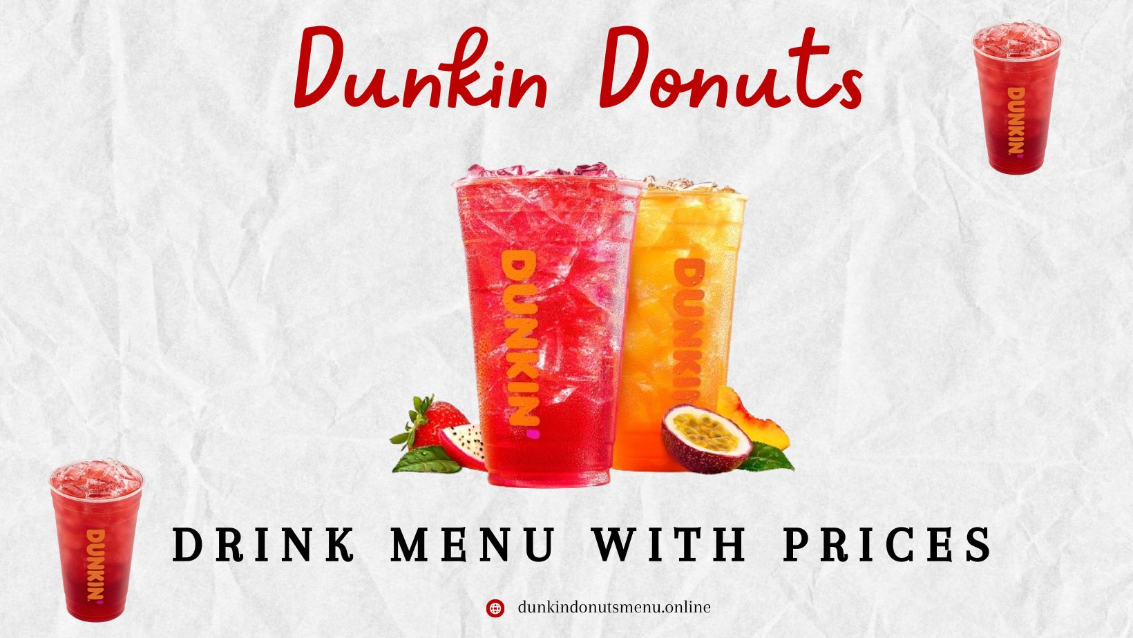 Dunkin Donuts Drink Menu With Prices